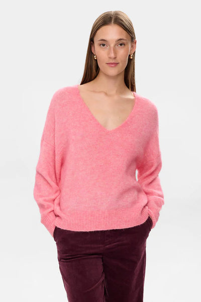 Nuriette V-Neck Pullover (pink lemonade)