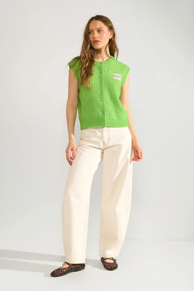Nuriette Check Vest Jasmine green