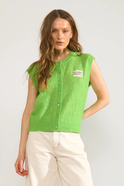 Nuriette Check Vest Jasmine green