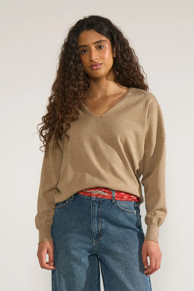 Nudayletta lurex gold jersey