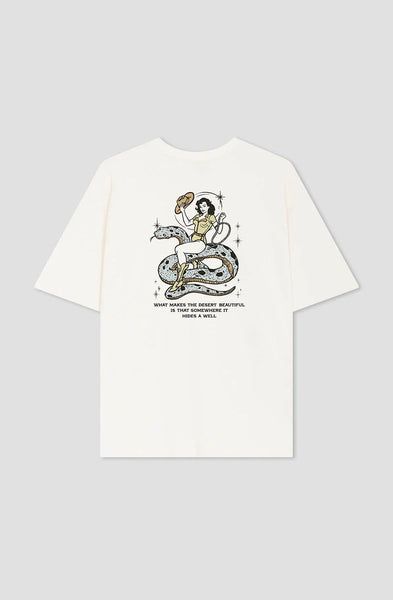 Cowgirl Snake Ivory Tee