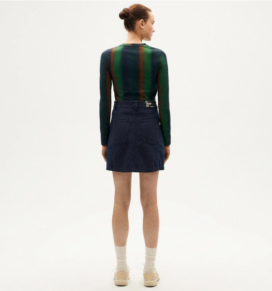 Blue Night Neel Herringbone Skirt