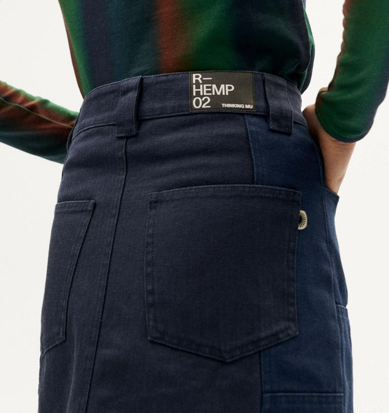 Blue Night Neel Herringbone Skirt