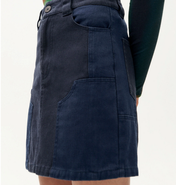 Blue Night Neel Herringbone Skirt
