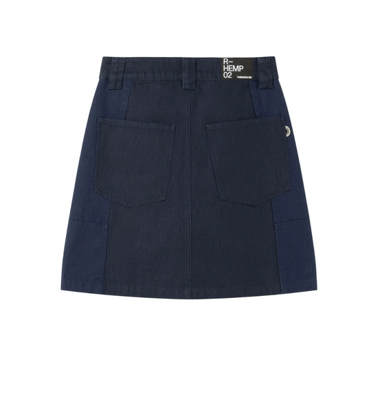 Blue Night Neel Herringbone Skirt