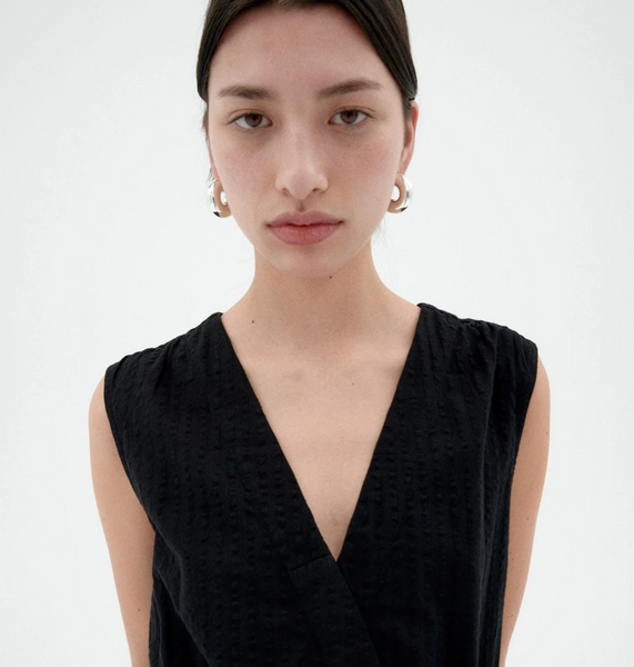 Seersucker Black Winona Jumpsuit
