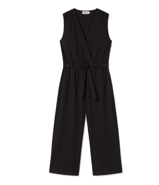 Seersucker Black Winona Jumpsuit
