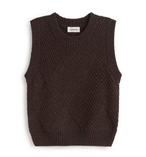 Brown Kaia Knitted Vest