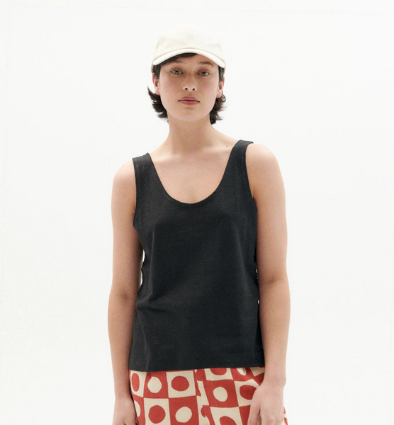 Black Hemp Tank Top