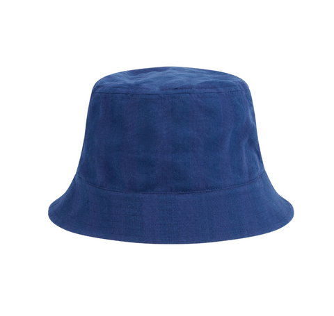 Navy Seersucker Yelle Hat