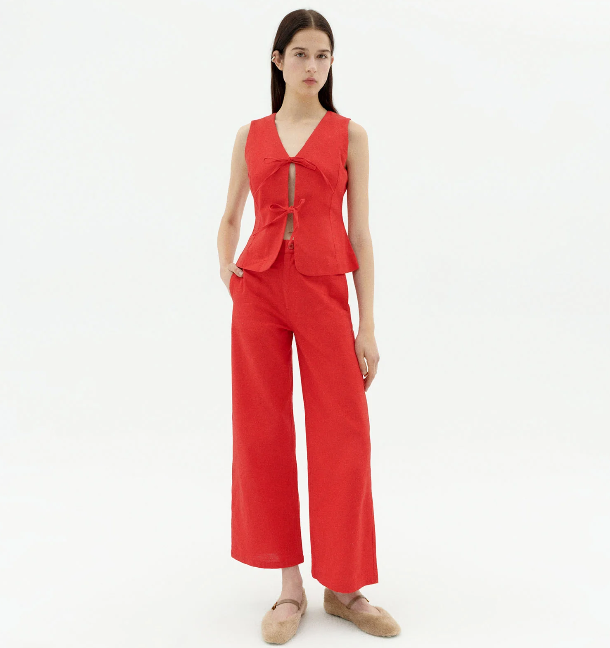 Red Fiery Karina Pants