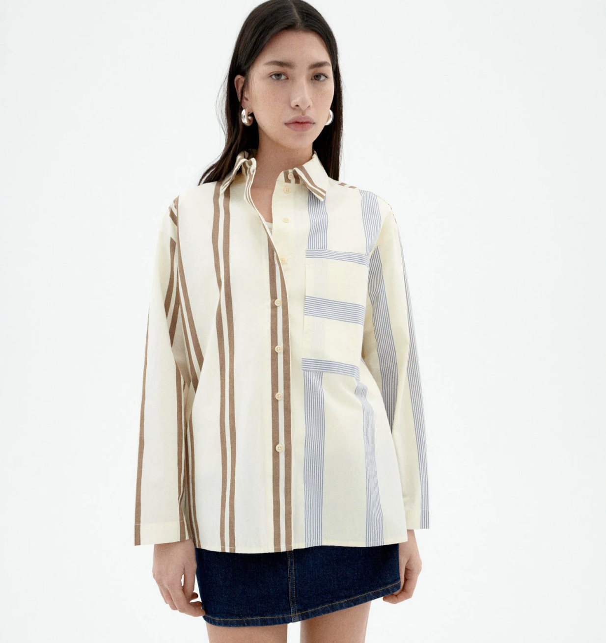 Poplin Stripes Marcelle Blouse