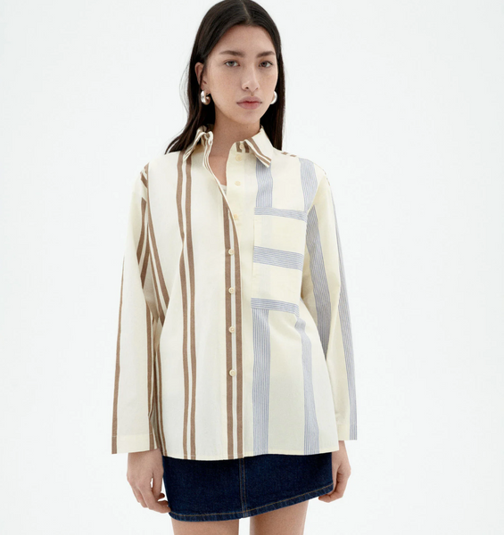 Poplin Stripes Marcelle Blouse
