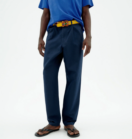 Navy Hemp Moero Pants