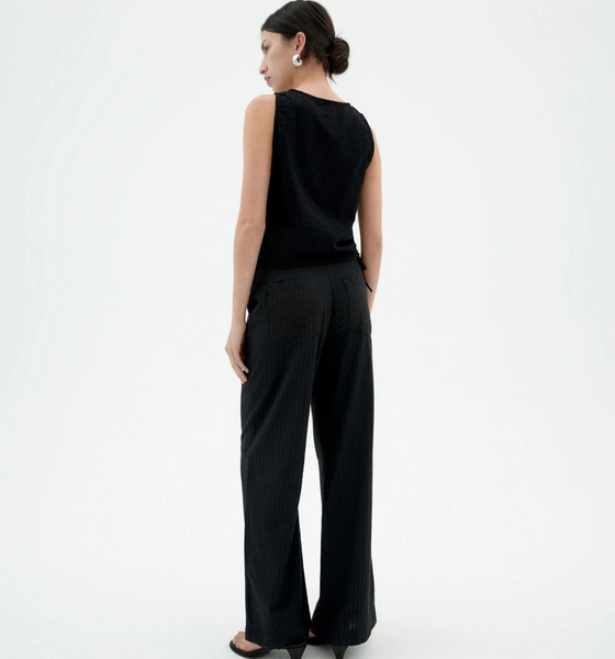 Black Seersucker Florence Top