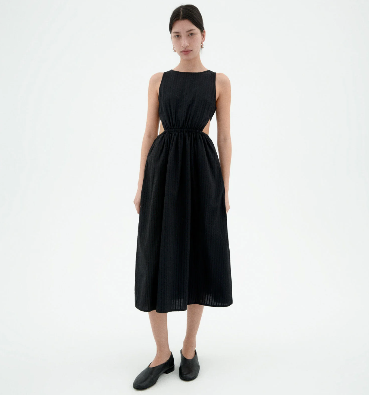 Black seersucker Kin Dress