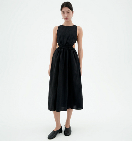 Black seersucker Kin Dress