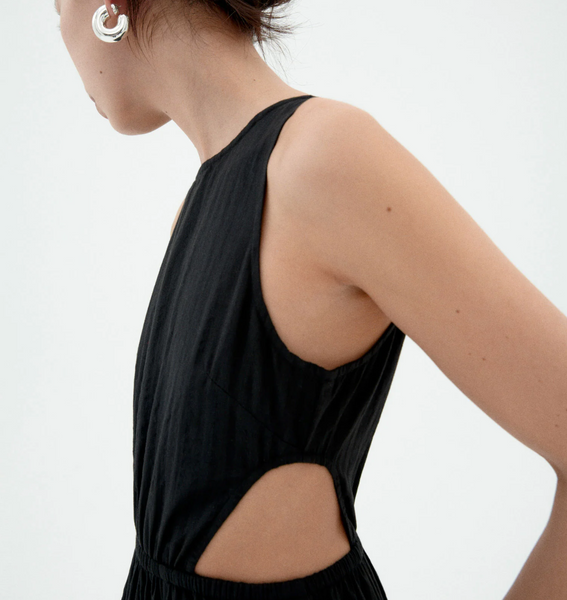 Black seersucker Kin Dress