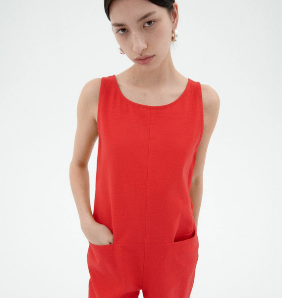 Red Adriana Jumpsuit