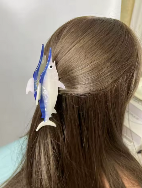 Blue Battle Fish Clip