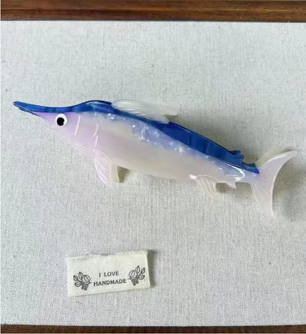 Blue Battle Fish Clip