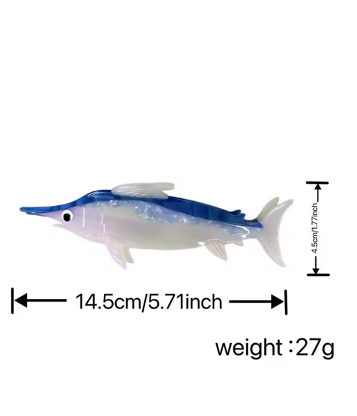 Blue Battle Fish Clip