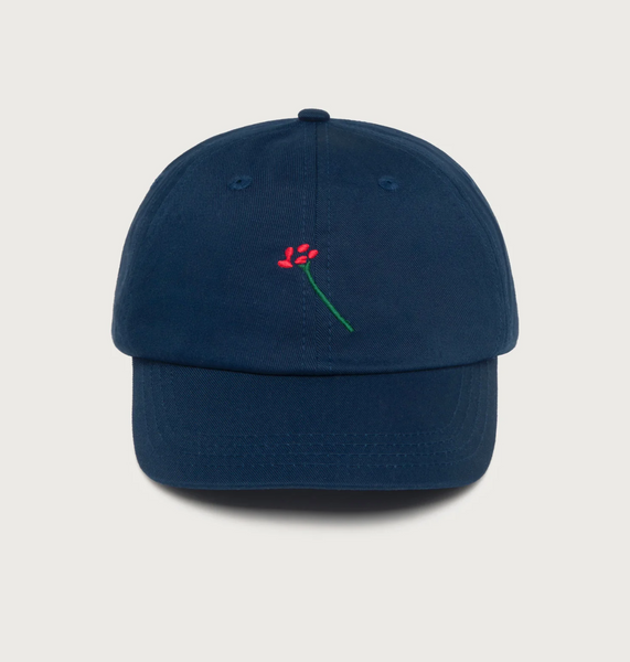 Navy Flower Chris cap
