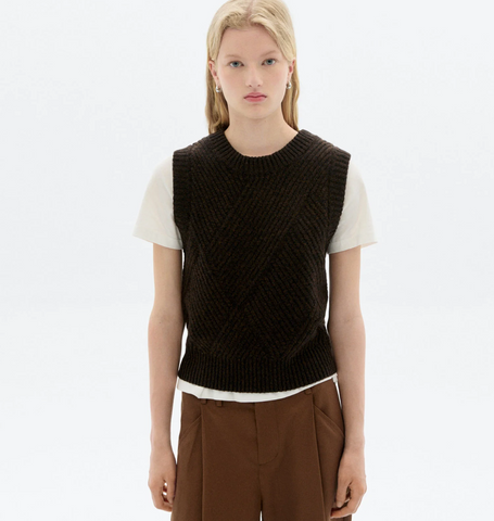 Brown Kaia Knitted Vest