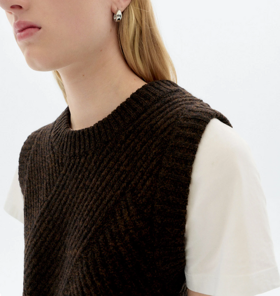 Brown Kaia Knitted Vest