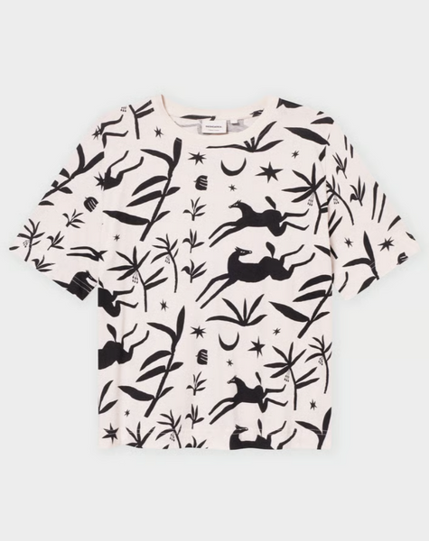 Vadstena Papercut Horses Tee