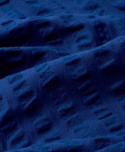Blue Seersucker Rafflesia Jumpsuit
