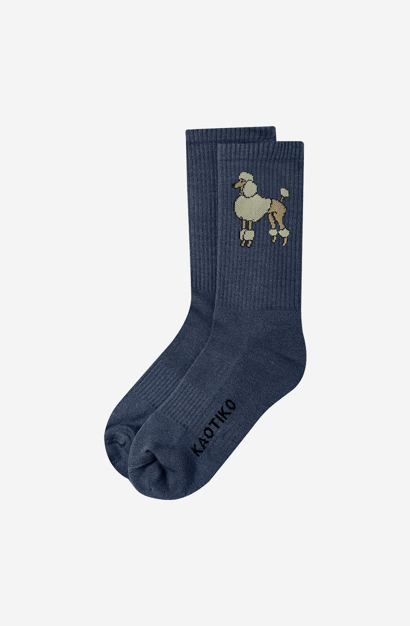 Poodle Socks Navy
