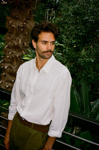 Classic Linen LS Shirt (white)
