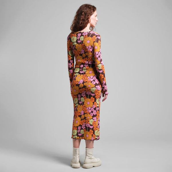 Lofta Rib Dress Flower Power