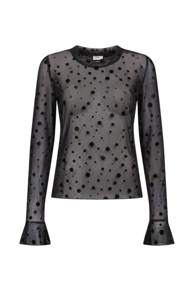 Nuevita LS mesh blouse (caviar)