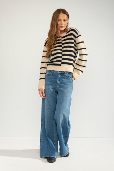 Nuriette Block Stripes Black