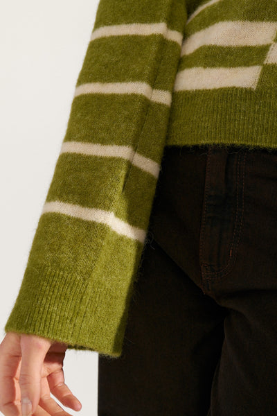 Nuriette Block Stripes Green