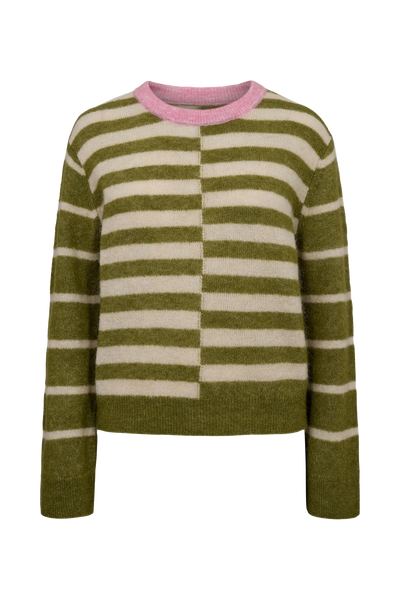 Nuriette Block Stripes Green