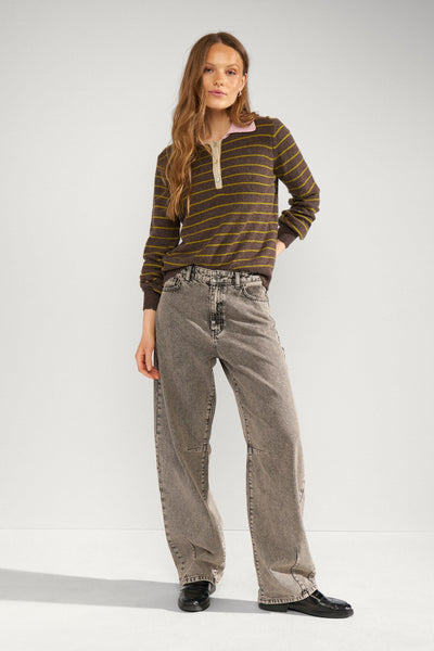 Nulucinda Stripes (Black coffee)