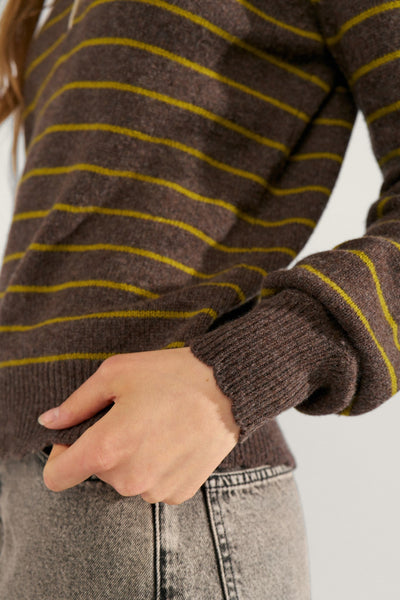 Nulucinda Stripes (Black coffee)