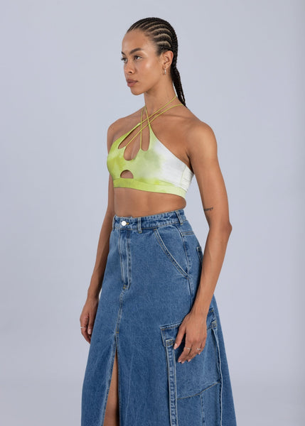 Green Cut-out Bralette