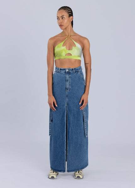 Green Cut-out Bralette