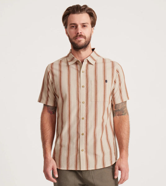 Journey S/S woven stripe shirt