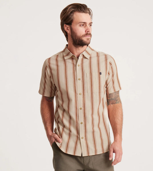 Journey S/S woven stripe shirt