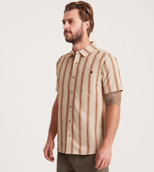 Journey S/S woven stripe shirt