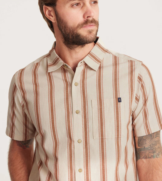 Journey S/S woven stripe shirt