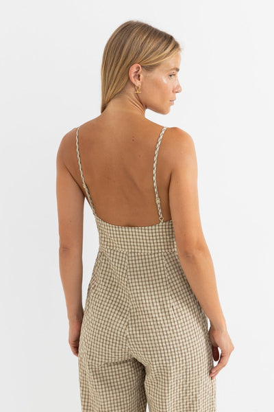 Luca check jumpsuit