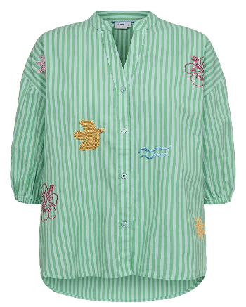Nuseanne Shirt green stripes