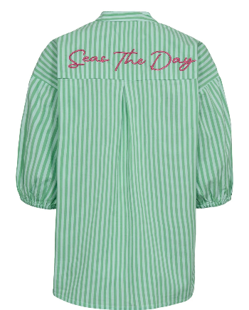 Nuseanne Shirt green stripes