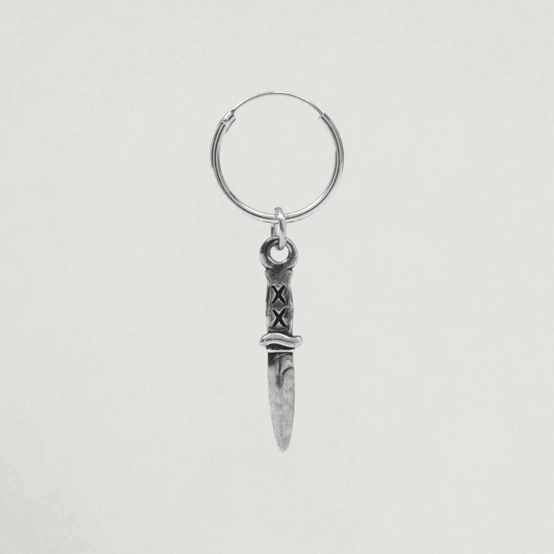 Bowies Knife Earing Silver